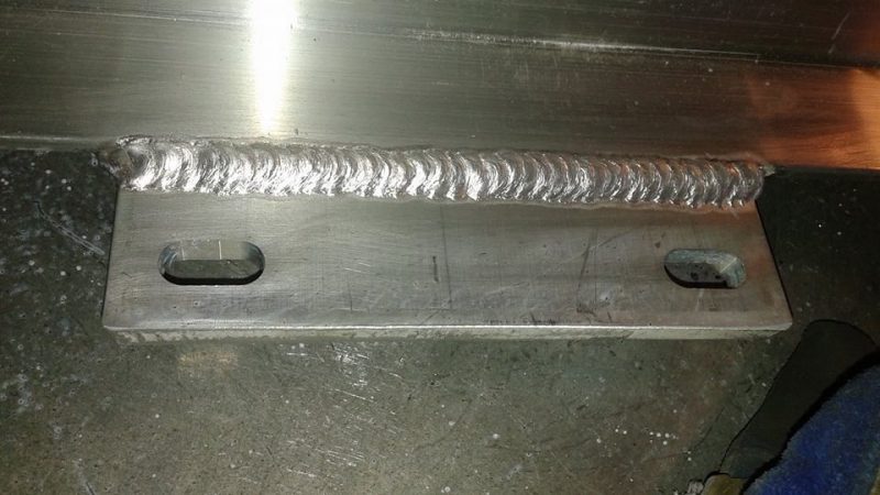 welded metal on site
